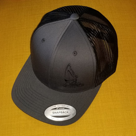 Classic Mesh Snap Back Hat - Charcoal